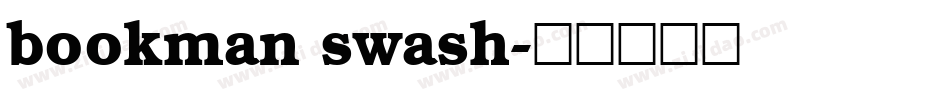bookman swash字体转换